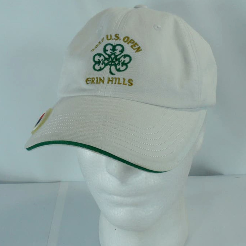 US Open 2017 Erin Hills Embroidered Strapback Cap Hat White USGA